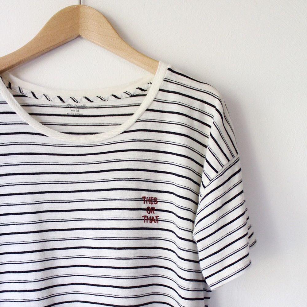M A D E W E L L • “This or That” Embroidered Tee